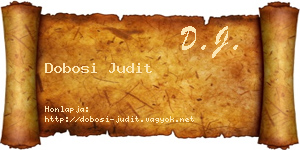 Dobosi Judit névjegykártya