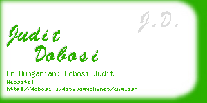 judit dobosi business card